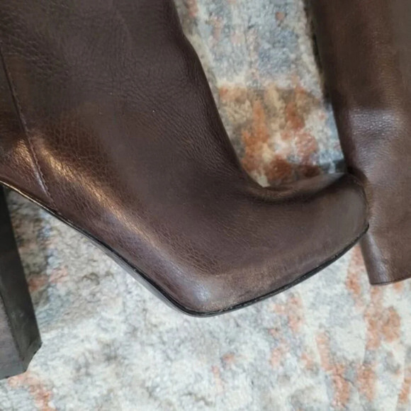 Nine West Crop Shop Brown High Heel Boots - Size 7 - Picture 11 of 11